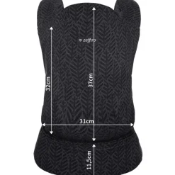 Zaffiro City Graphite Leaves Ergonomische Draagzak Hot