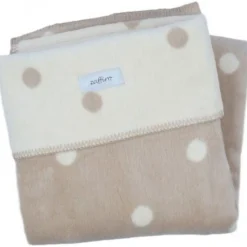 Zaffiro Ecru & Beige Gestipt 75 x 100 cm Wiegdeken