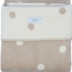 Zaffiro Ecru & Beige Gestipt 75 x 100 cm Wiegdeken