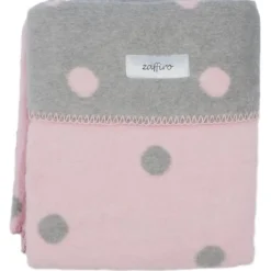 Zaffiro Grijs & Roze Gestipt 100 x 150 cm Ledikantdeken Clearance