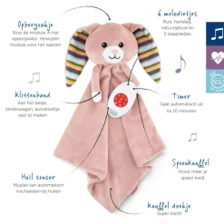 Zazu Becky het Konijn Heartbeat Knuffeldoekje Hot