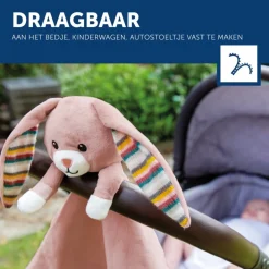 Zazu Becky het Konijn Heartbeat Knuffeldoekje Hot